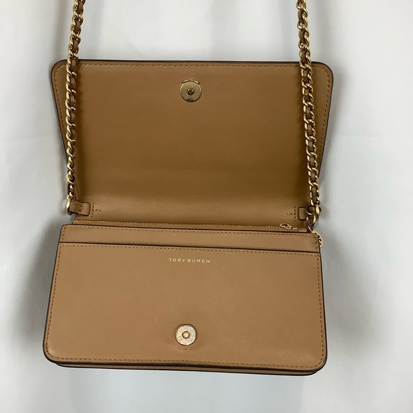 Tory Burch Quilted Leather Fleming Soft Wallet on Chain Bag - Picture 14 of 16